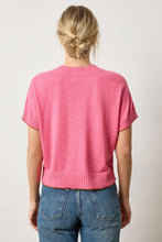 Load image into Gallery viewer, Lilla P Short Sleeve V Neck Pullover Sweater
