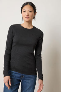 Lilla P Rib Slub Long Sleeve Crew