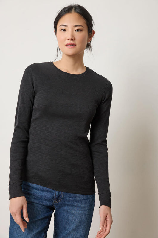 Lilla P Rib Slub Long Sleeve Crew