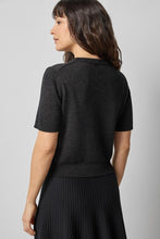 Load image into Gallery viewer, Lilla P Short Sleeve Sparkle Sweater
