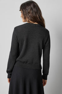 Lilla P V Neck Sparkle Cardigan