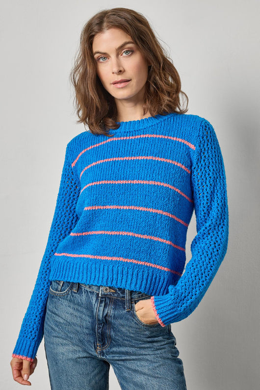Lilla P Textured Crewneck Sweater