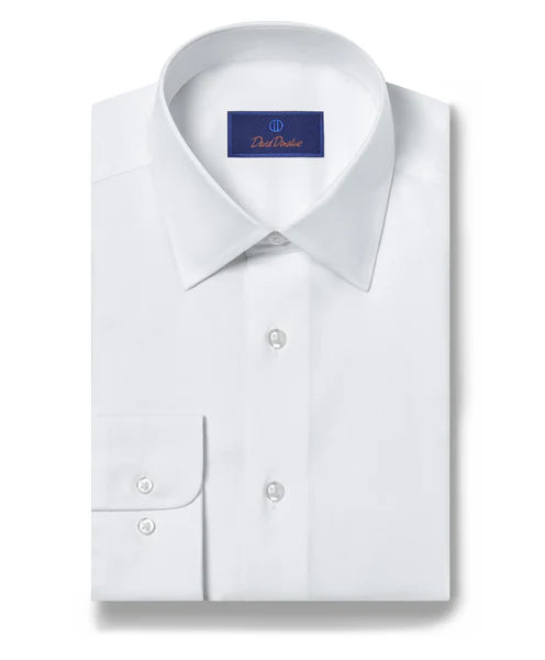 David Donahue Solid Dress Shirt