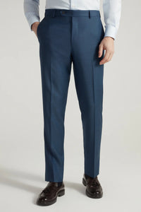 Samuelsohn Navy Super 130s Milano Sharkskin Suit