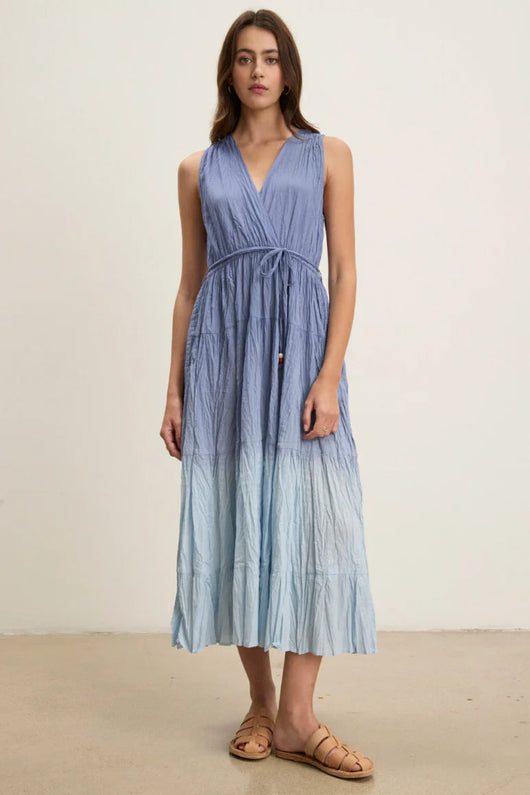 Velvet Marilyn Dip Dye Crinkle Voile Dress