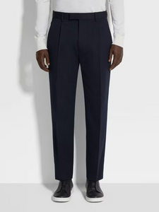 Zegna Solid One Pleat Pant