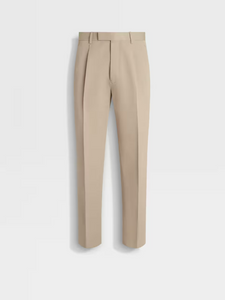 Zegna Solid One Pleat Pant