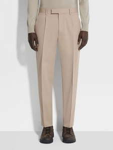 Zegna Solid One Pleat Pant