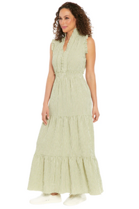 Maggy London Seersucker Maxi Dress