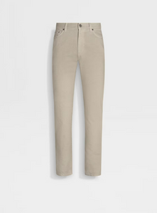 Zegna Marble Effect Pure Cotton 5 Pockets Pants