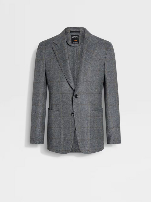 Zegna Over Check Oasi Cashmere Couture Jacket