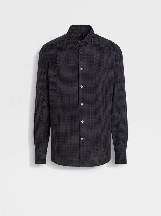 Zegna Check Cashco Long Sleeves Shirt