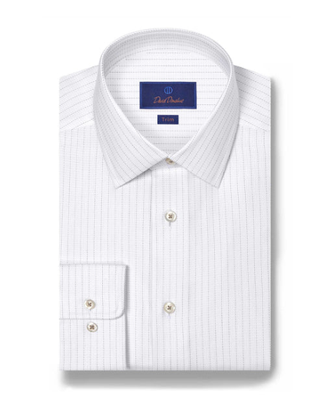 David Donahue Broken Stripe Dress Shirt