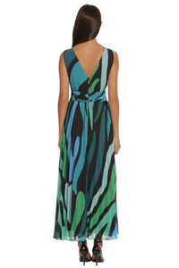 Donna Morgan Abstract Print Maxi Dress