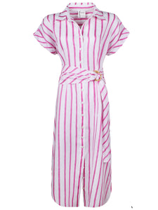 Finley Stripe Smithy Sash Waist Shirt Dress
