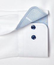 Load image into Gallery viewer, David Donahue Contrast Herringbone Solid Dress Shirt
