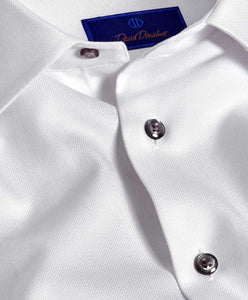 David Donahue Fine Herringbone Dress Shirt