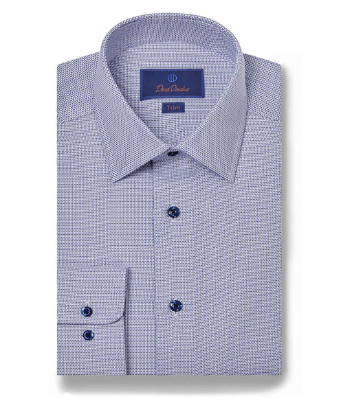 David Donahue Woven Interest Dress Shirt