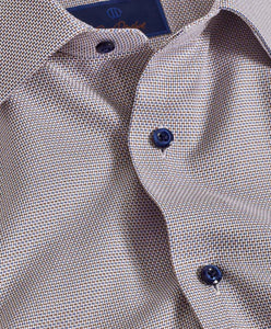 David Donahue Woven Interest Dress Shirt