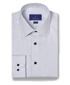 David Donahue Neat Print Dress Shirt