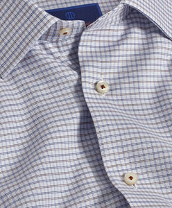 David Donahue Mini Check Dress Shirt