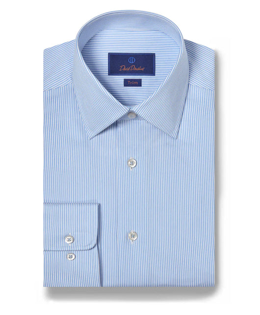 David Donahue Fine Stripe Dress Shirt