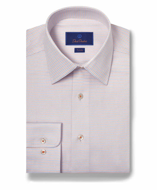 David Donahue Pin Dot Dress Shirt