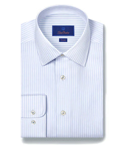 David Donahue Herringbone Stripe Dress Shirt