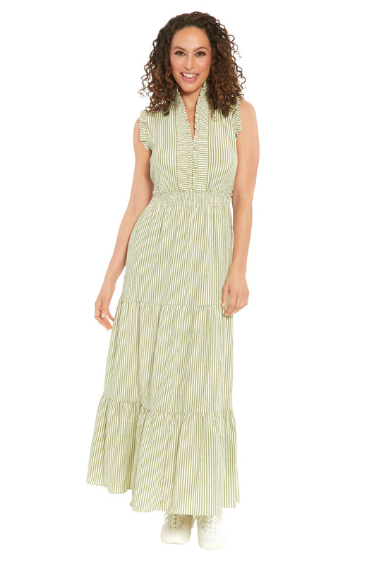 Maggy London Seersucker Maxi Dress