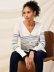 Nic + Zoe Maritime Stripe Sweater