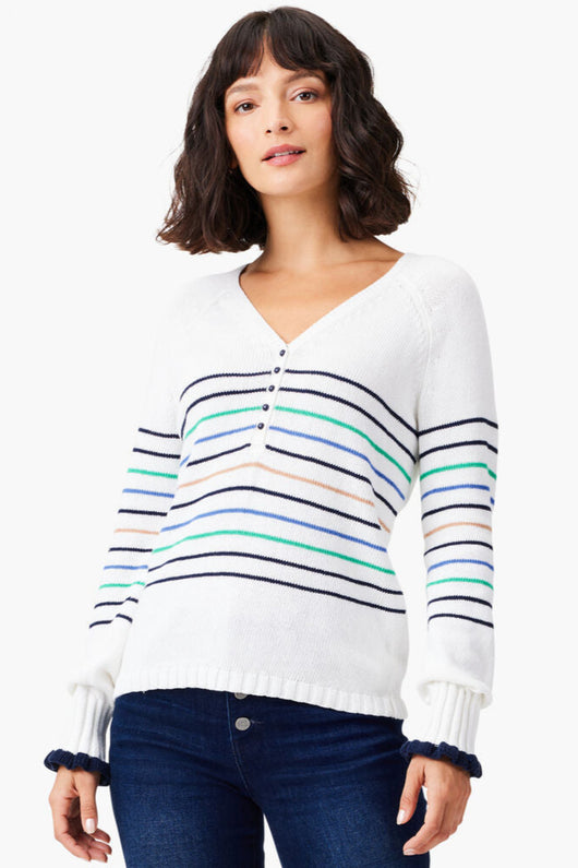 Nic + Zoe Maritime Stripe Sweater