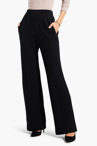 Nic + Zoe 31" Knit Wide Leg Pleated Pant