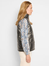 Load image into Gallery viewer, Nic + Zoe Metallic Faux Leather Puffer Vest
