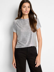 Nic + Zoe Shine Drape Tee