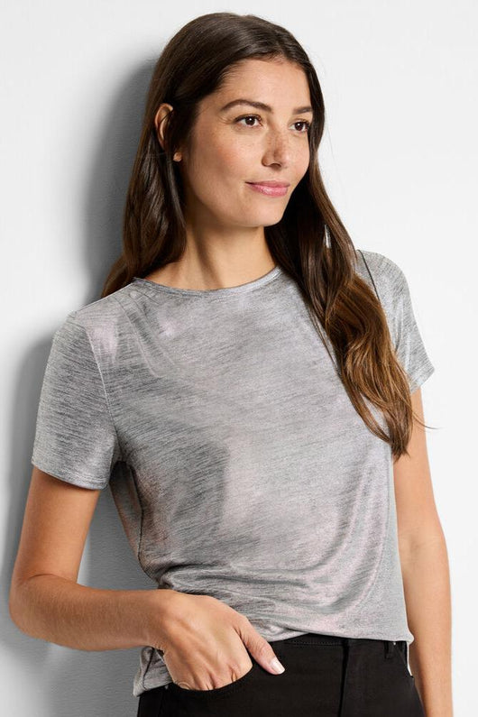 Nic + Zoe Shine Drape Tee