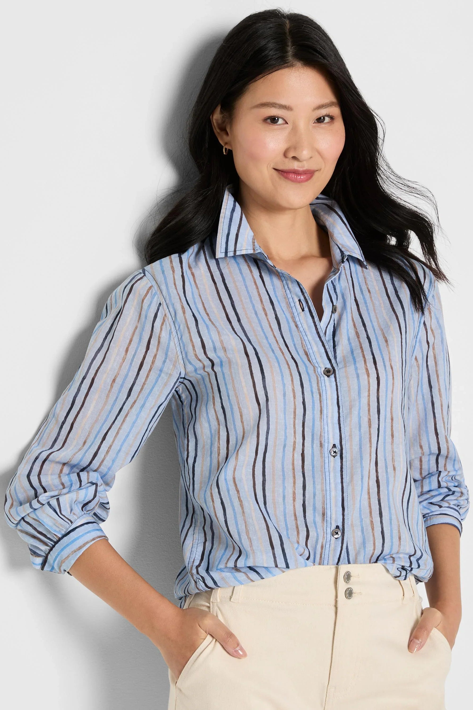 Nic + Zoe Drifty Painted Stripe Shirt – Yacoubian Tailors