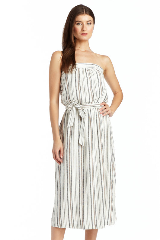 Drew Journey Stripe Strapless Dress