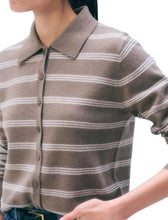 Load image into Gallery viewer, White &amp; Warren Cashmere Stripe Cardigan

