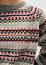 Load image into Gallery viewer, White + Warren Stripe Multi Check Sweatshirt
