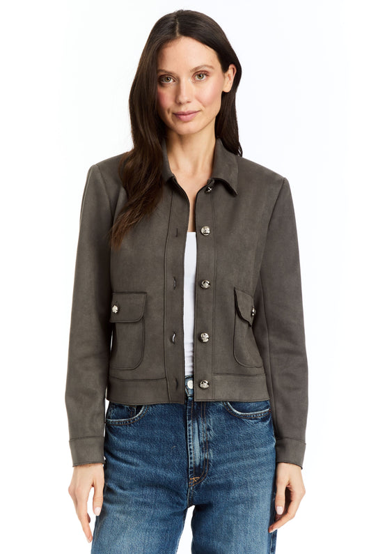 Drew Berlin Stretch Sueded Jacket