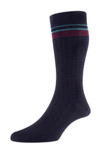 Load image into Gallery viewer, Pantherella Barfield Mini Spots &amp; Stripes Sock
