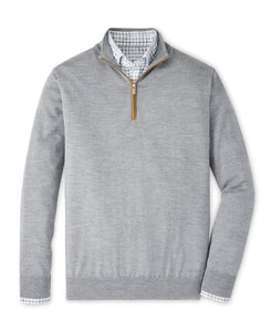 Peter Millar Autumn Crest Suede Trim Quarter-Zip