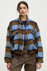 Velvet Brushed Plaid Aubrey Jacket