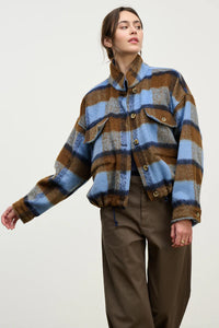 Velvet Brushed Plaid Aubrey Jacket