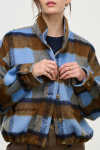 Velvet Brushed Plaid Aubrey Jacket