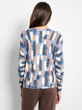 Load image into Gallery viewer, Nic + Zoe Brushstrokes Waffle V Neck Sweater
