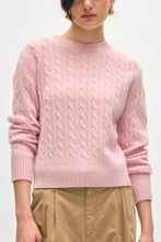 Load image into Gallery viewer, White + Warren Featherweight Cable Crew Sweater
