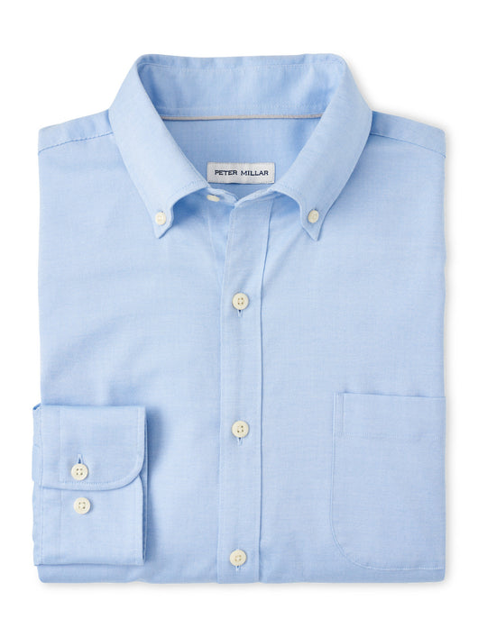 Peter Millar Campbell Perfect Pinpoint Cotton-Stretch Sport Shirt