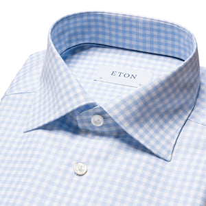 Eton Check Fine Pique Dress Shirt