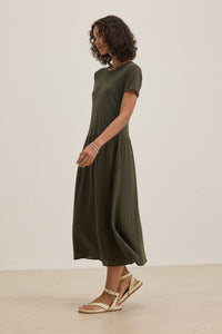 Velvet Cotton Slub Itza Dress